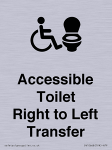 Accessible Toilet with Right to Left Transfer